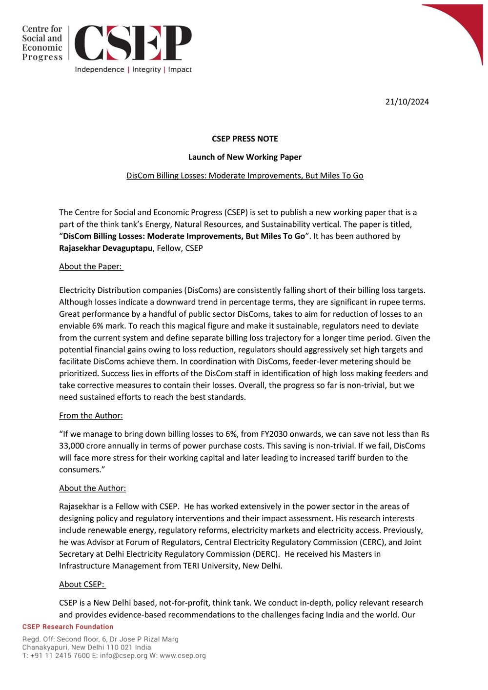 Download Press Release