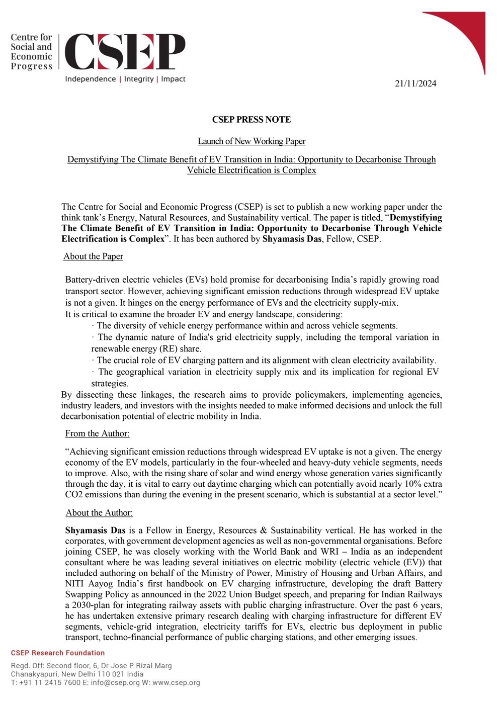 Download Press Release