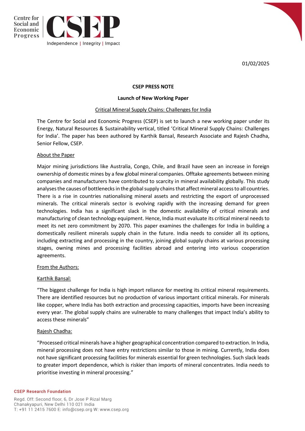 Download Press Release